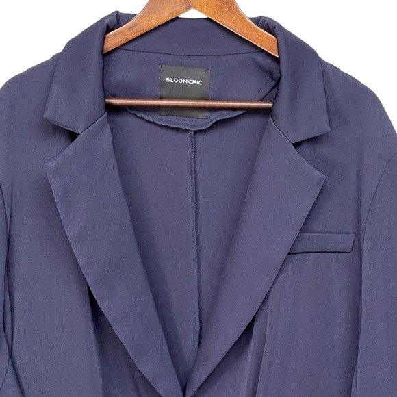 Bloomchic Blazer Jacket US 26 Plus Size Navy Business Casual Career - Picture 4 of 8
